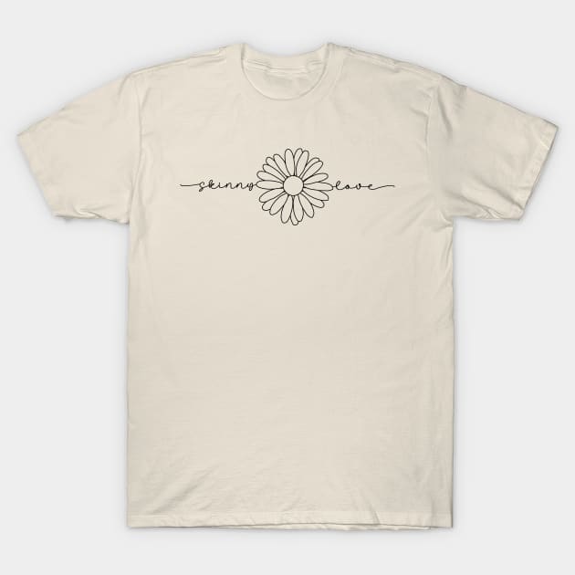 Line Drawing Flower Art T-Shirt by canvaslady